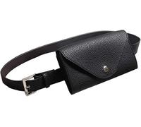 Theaque Borsa da cintura PU Cintura Telefono Borsa da cintura Busta Marsupio Borsa da coscia per le donne Piccola Cintura Telefono Borsa, Nero , Classico