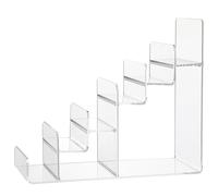 Theaque Espositore in acrilico trasparente a 6 ripiani, alzata in acrilico per figure pops, organizer per trucchi, occhiali da sole, portafoglio, espositore da collezione