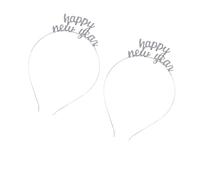 Theaque Fasce per capelli da donna con strass e scritta "Happy New Year", per capodanno, feste, accessori per capelli, regali (1)