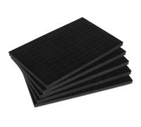 Theaque Inserti per gioielli in schiuma nera, 6 pezzi, in velluto nero, per anelli, orecchini, vassoio in spugna, inserti per gioielli, per la vendita di anelli, espositori per gioielli, vetrine al