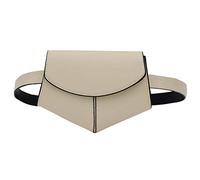 Theaque Marsupio da donna in pelle PU, marsupio alla moda, piccolo marsupio per feste, viaggi, escursionismo, Beige, Classico