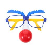 Theaque Occhiali da clown con naso divertente, accessori per costume da clown