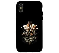 Theater Actor Actress Masks Applause Is My Favorite Sound Custodia per iPhone X/XS