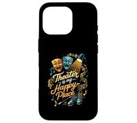 Theater Is My Happy Place Stage Musical Drama Gift Custodia per iPhone 16 Pro