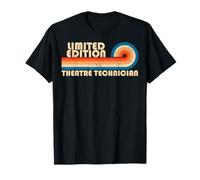 THEATRE TECHNICIAN Retro 70s 80s Sunset Stripe Maglietta