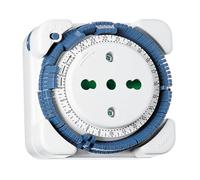 Theben 0260061 timer 26 - Interruttore orario analogico, timer da presa analogico, versione italiana, programma giornaliero, 400 W LED, per acquari, terrari, lampade da terra, safety-plus