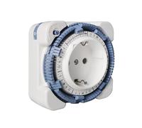 Theben 0270930 - Timer da presa analogico 27, colore: Bianco