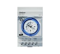 Theben 1810011 SUL 181 d interruttore orario analogico 1 canale giornaliero | al quarzo, 200 h di riserva di carica, guida DIN, 96 segmenti di commutazione, 15 min, 180 W LED, 12h/24h indicazione ora