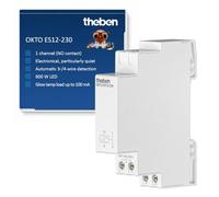 Theben 3120130 Okto ES12-230 - Interruttore a sbalzo di corrente, relè di corrente I 230 V, elettronico, guida DIN I 1 chiusura, LED fino a 600 W, controllo della luce