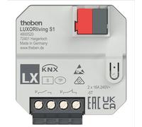 Theben 4800520 LUXORliving S1 I 1 Attuatore di commutazione a incasso I 2 ingressi binari per contatti senza potenziali I Per KNX Smart Home System LUXORliving
