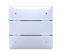 Theben 4969234 iON 104 KNX sensore pulsante con 4 pulsanti e 4 LED di stato e sensore di temperatura integrato I commutazione, oscuramento, persiana, contatore, controllo colore, ecc.