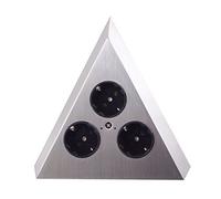 THEBO-Licht ST 3007-C - Ciabatta a piramide e 3 prese, in acciaio INOX