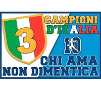 TheCartoonWorld Bandiera Napoli Scudetto - Chi AMA Non DIMENTICA, Diego 10, qualità Eccellente!!! (150_x_200_cm)