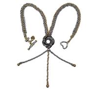 thecostumebase 007 Collana algerina Loveknot Vesper Lynd Casino Royale Accessori nodo d'amore, metallico, taglia unica, Misura unica, Acciaio inossidabile