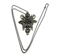 thecostumebase costumebase Resident Evil Village Alcina Dimitrescu Ciondolo Vampiro Double Sided Collana Oro Antico, Oro anticato., Taglia Unica
