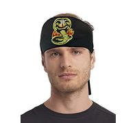 thecostumebase Sciarpa nera Cobra Kai con fascia per capelli Karate Kid