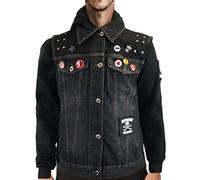 thecostumebase the Infamous Second Son Vest and Pins Only Delsin Rowe Cosplay Denim Gilet (L)