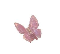 THEDAYBABY 2 fermagli per capelli a forma di farfalla con fata, in acetato, stile retrò, con squalo, per donne e ragazze, accessori per capelli (viola abbagliante, 6 cm)