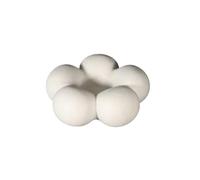 THEDAYBABY Portacandele in ceramica a forma di fiore in stile cartone animato per arti e mestieri, contenitore portaoggetti da scrivania, decorazione per la casa (L)