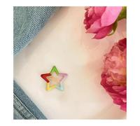 THEDAYBABY Set di 5 fermagli per capelli rotti per ragazze che non danneggiano i capelli, forcine per capelli color caramella, graziose clip a fiore (stella a cinque punte, 2 set)