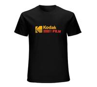 Thedekkry Kodak Film T-Shirt Distressed Retro Vintage Style Photography Tee Black L