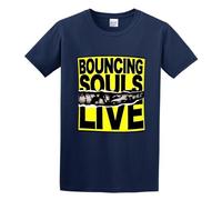 Thedekkry Men's T-Shirt Feel Soft The Bouncing Souls Live Short Sleeves Navy 3XL