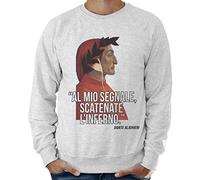 thedifferent Felpa Leggera Uomo Citazionee Divertente Dante - al Mio Segnale..