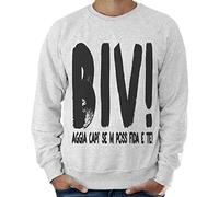 thedifferent Felpa Leggera Uomo Frase Gomorra BIV! Aggia Capì