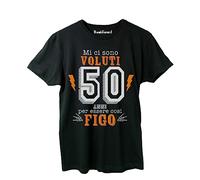 Thedifferent T-Shirt Maglietta Uomo con Grafica Compleanno - 50 Cinquanta Anni per Essere Cosi Figo - Idea Regalo papà Zio Figlio Amico Nonno