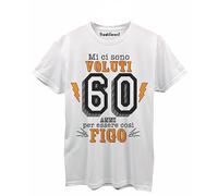 thedifferent T-Shirt Maglietta Uomo con Grafica Compleanno - 60 sessanta Anni per Essere Cosi Figo - Idea Regalo Festa papà Zio Figlio Amico Nonno