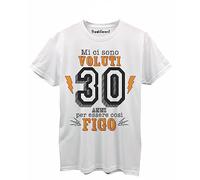 thedifferent T-Shirt Maglietta Uomo con Grafica Simpatica Compleanno - 30 Trenta Anni per Essere Cosi Figo - Idea Regalo Festa papà Zio Figlio Amico Nonno