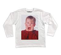 thedifferent T-Shirt Manica Lunga Unisex Bambino Bambina Ho Il Pollice Verde Hulk - Bianco