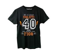 thedifferent T-Shirt Uomo Frase Compleanno 40 Quaranta Anni per Essere Cosi Figo Idea Regalo