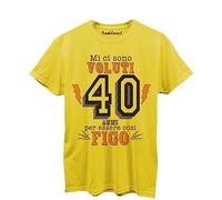 thedifferent T-Shirt Uomo Frase Compleanno 40 Quaranta Anni per Essere Cosi Figo Idea Regalo