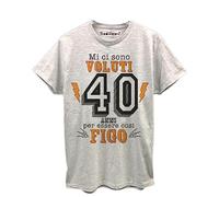 thedifferent T-Shirt Uomo Frase Compleanno 40 Quaranta Anni per Essere Cosi Figo Idea Regalo