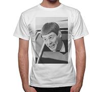 thedifferent T-Shirt Uomo Jim Carrey Scemo più Scemo - Bianco