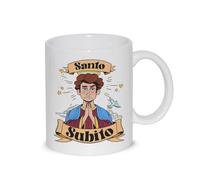 thedifferent Tazza Colazione con grafica simpatica - Santo Subito - Uomo Paziente Latte thè Mug Relax idea regalo compleanno natale Papà Nonno Amico