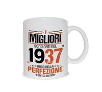 thedifferent Tazza Colazione Latte thè Mug Relax con grafica - I migliori sono nati nel 1937 anno della perfezione - idea regalo Compleanno Natale Papà Nonno Fratello Zio Amico