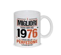 thedifferent Tazza Colazione Latte thè Mug Relax con grafica - I migliori sono nati nel 1976 anno della perfezione - idea regalo Compleanno Natale Papà Nonno Fratello Zio Amico