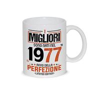 thedifferent Tazza Colazione Latte thè Mug Relax con grafica - I migliori sono nati nel 1977 anno della perfezione - idea regalo Compleanno Natale Papà Nonno Fratello Zio Amico
