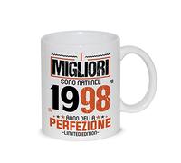 thedifferent Tazza Colazione Latte thè Mug Relax con grafica - I migliori sono nati nel 1998 anno della perfezione - idea regalo Compleanno Natale Papà Nonno Fratello Zio Amico