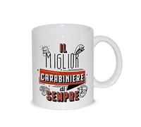 thedifferent Tazza Colazione Latte thè Mug Relax con grafica - Il miglior Carabiniere di sempre - idea regalo Compleanno Natale Amico Papà Nonno Fratello Zio