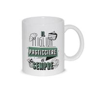 thedifferent Tazza Colazione Latte thè Mug Relax con grafica - Il miglior Pasticciere di sempre - idea regalo Compleanno Natale Amico Papà Nonno Fratello Zio