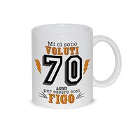 thedifferent Tazza Colazione Latte thè Mug Relax con grafica - Mi ci sono voluti 70 settanta Anni per essere cosi figo - idea regalo Compleanno Natale Papà padre nonno zio amico