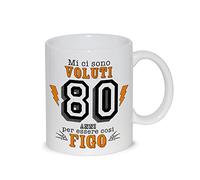thedifferent Tazza Colazione Latte thè Mug Relax con grafica - Mi ci sono voluti 80 ottanta Anni per essere cosi figo - idea regalo Compleanno Natale Papà padre nonno zio amico