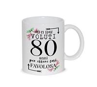 thedifferent Tazza Colazione Latte thè Mug Relax con grafica - Mi ci sono voluti 80 ottanta Anni per essere cosi favolosa - idea regalo Compleanno Natale Mamma Amica Sorella Nonna Zia
