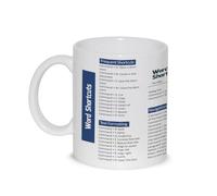 thedifferent Tazza Colazione Latte thè Mug Relax con grafica - Scorciatoie Shortcuts per Word Mac ENG programma Grafica Video - idea regalo Compleanno Natale Collega Lavoro Amici Parenti