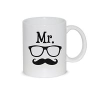 thedifferent Tazza Mug Mister Baffi - Tazza in Ceramica Thè/Latte - Idea Regalo
