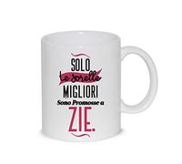 thedifferent Tazza Mug Solo Le Sorelle Migliori Promosse Zie - Zia - Tazza in Ceramica Thè/Latte - Idea Regalo