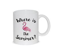 thedifferent Tazza Mug Where Is The Summer Fenicottero - Tazza in Ceramica Thè/Latte - Idea Regalo